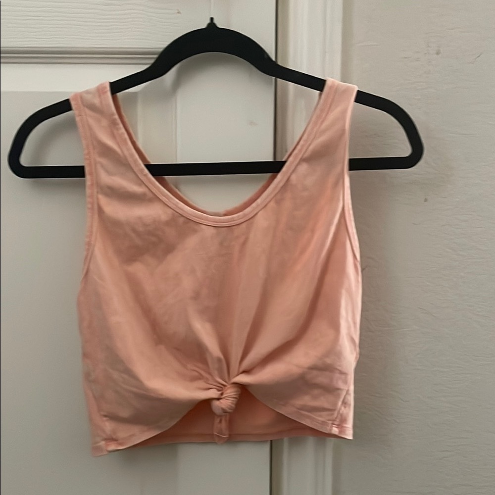 Pink Knotted Tank Top